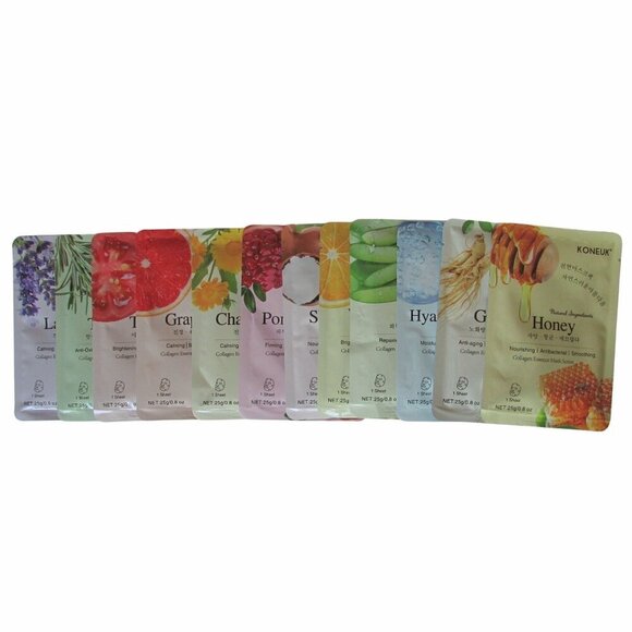 12 pk Koneuk Collagen Essence Facial Mask Skin Care Moisturizer - Picture 2 of 2
